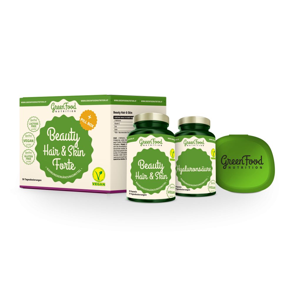 GreenFood Nutrition Beauty Hair & Skin Forte + Pillbox ( Haare & Haut )